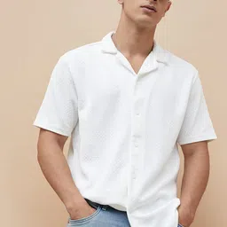 Forca Men Cotton Self Design Cuban Collar Casual Shirt-picture-19