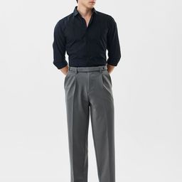 Snitch Men Solid Mid-Rise Relaxed Fit Trouser-image-74