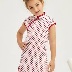 LULU & SKY Polka Dot Print A-Line Dress-picture-8