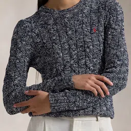 Polo Ralph Lauren Women Self-Design Pure Cotton Sweater-image-34