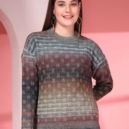 R.Code by The Roadster Life Co. Women Printed Woollen Pullover-picture-36