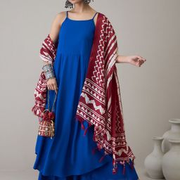 InWeave Women Regular Kurta with Palazzos & With Dupatta-image-72