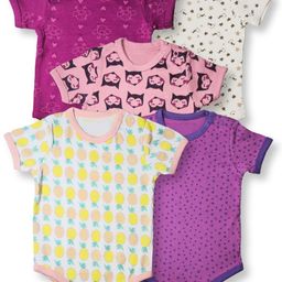 TuddyBuddy Infants 5Pcs Printed Cotton Bodysuit-image-11