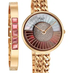 Titan Women Embellished Brass Dial & Stainless Steel Straps Analogue Watch 95342WM01F-picture-42