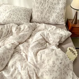 JC HOME Grey Polycotton Single Regular Bedding Set-image-1