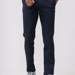 Basics Men Relaxed Straight Leg Tapered Fit Trousers-picture-42
