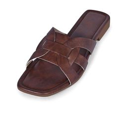 Shoestail Women Open Toe Flats-26