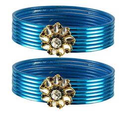 Vidhya Kangan Multi-Coloured Brass Bangles-image-98