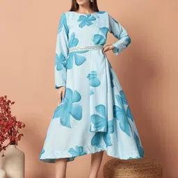 Femvy Women Floral Printed Anarkali Kurta-image-75