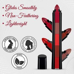 Adbeni Fusion Set-12 Eyeshadows 3 Highlighter 3 Blusher Makeup Palette & 5 in 1 Lipstick image 3