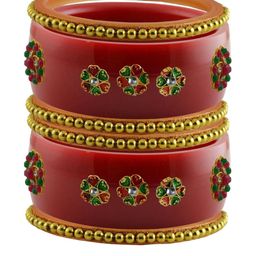 Vidhya Kangan Brass Crystals Bangle-image-0