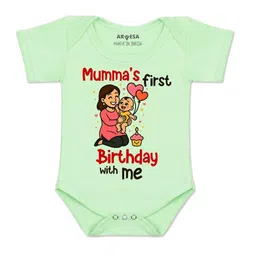 Arvesa Kids-Unisex Green Cotton Rompers-picture-34