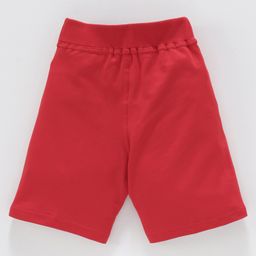 Doreme Shorts with Drawstring Text Print - Red image 2