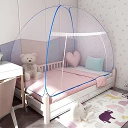 Polyester Kids Washable LYSA FASHAIN Polyester Adults Foldable Mosquito Net /Machhardani - Single Bed Mosquito Net-20