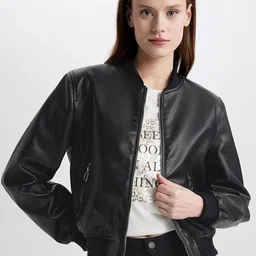 DeFacto Women Crop Bomber Jacket-12