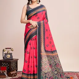 AMRUTKALA SAREES Ethnic Motif Woven Design Zari Saree-picture-20