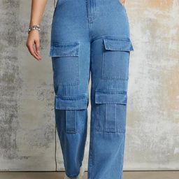 Glossia Women Comfort Wide Leg High-Rise Stretchable Jeans-image-64