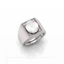 todani jems 4.25 Ratti Moonstone Stone Certified Gemstone Silver Plated | Adjustable Ring With Lab Certificate-picture-46