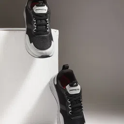 IMPAKTO Men Black Mesh with Lace-Up Shoes-picture-43