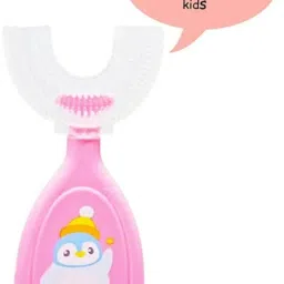 CHILDCHIC U Shaped Toothbrush for Kids, Food Grade Soft Silicone Brush Head Teether-21