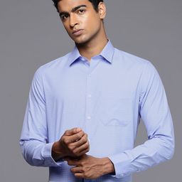 Louis Philippe Pure Cotton Checked Slim Fit Formal Shirt-picture-36
