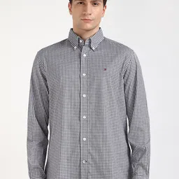 Tommy Hilfiger Men Button-Down Collar Micro Checked Cotton Casual Shirt-image-32