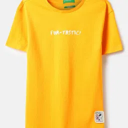 United Colors of Benetton Girls Typography Printed Round Neck Pure Cotton T-shirt-picture-8