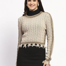 Madame Women Cable Knit Pullover-image-8
