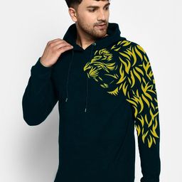 RELANE Men Graphic Printed Hooded Cotton T-shirt-image-71
