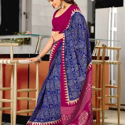 LeeliPeeri Designer Ethnic Motifs Block Printed Saree image 4