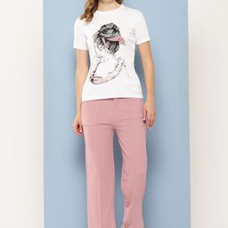 CORSICA Women Pink Solid Cargos Trousers-picture-33
