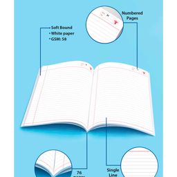 target publication pvt ltd Target Small Notebooks Single Line Pack of 12 - 76 Pages Each image 3