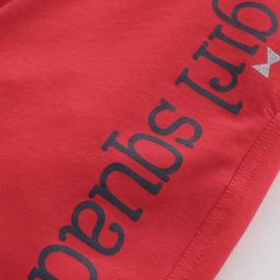 Doreme Shorts with Drawstring Text Print - Red image 3