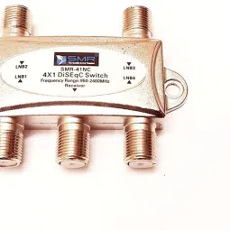 ERHIndia (Pack of 1) DiSEqC Switch 4 in 1 Out Satellite 4 Way LNB Splitter 4 X 1 DiSEqC Switch 4 Way Indoor Satellite Splitter (Frequency Range : 950-2400 MHz) 2 inch Blu-ray Player image 2