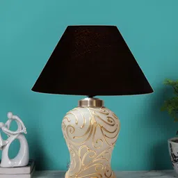 Aura Black Glass Traditional Abstract Shaped Table Lamp-image-77