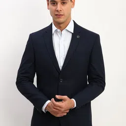 Allen Solly Slim-Fit Single-Breasted Two-Piece Formal Suit-image-91