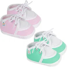 NESKA MODA 3 To 12 Months Infant Booty Combo 2 Pair Baby Skin Friendly Cotton Butterfly Booties-85
