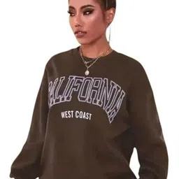 PWTI Women Alphanumeric Printed Pullover Sweatshirt-picture-11