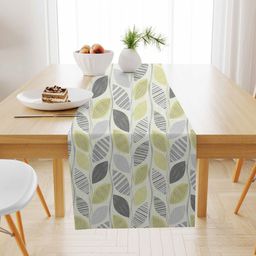 STITCHNEST White & Yellow Floral Printed Tasseled Table Runner-12