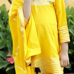 Thread & Button Girls Regular Kurta with Trousers & With Dupatta image 4