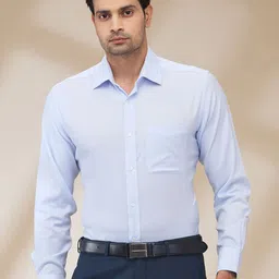 Park Avenue Men Spread Collar Solid Cotton Formal Shirt-image-57