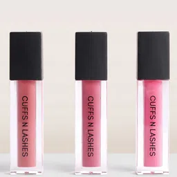CUFFS N LASHES Set of 3 Mini Matte Liquid Lipstick 2ml each - Main Character image 2