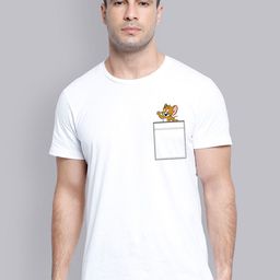 Free Authority Tom & Jerry Printed Round Neck Short Sleeves Pure Cotton T-shirt-image-69
