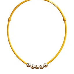 Darshraj Sterling Silver Yellow Anklet-picture-34