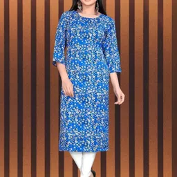 MANTRA DESIGNER Women Blue Crepe Kurtas-picture-37