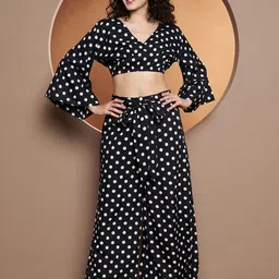 BRINNS Printed V-Neck Top With Palazzo-picture-21