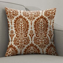 CASABLEU Beige & Brown 2 Pieces Ethnic Motifs Square Cushion Covers-image-77