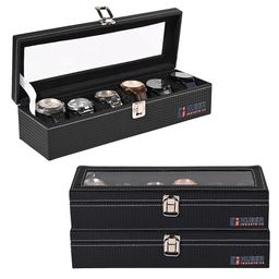 Kuber Industries 3-Pcs Black 6 Slots Wrist Watch Organiser-36