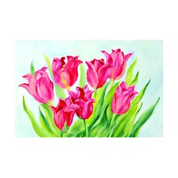 Inephos Pink & Green Floral And Botanical Canvas Beautiful Floral Wall Art-image-64