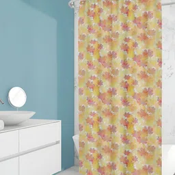ArtzFolio Yellow & Red Printed Waterproof Shower Curtain-image-93